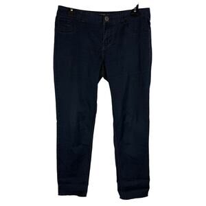 Mossimo Supply Co. Jeans Womens 7 Black Stretch Frayed Hem Denim Jeggings EN